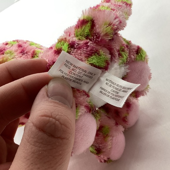 TY Silk Beanie Boos LAINEY the Leopard Glitter Eyes 6” Cat Kitten Pink Green - Picture 6 of 10